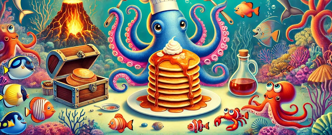 The octopus flipped 100 pancakes