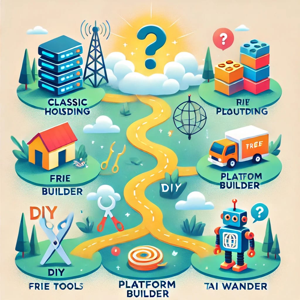 the 5 different paths to build a website