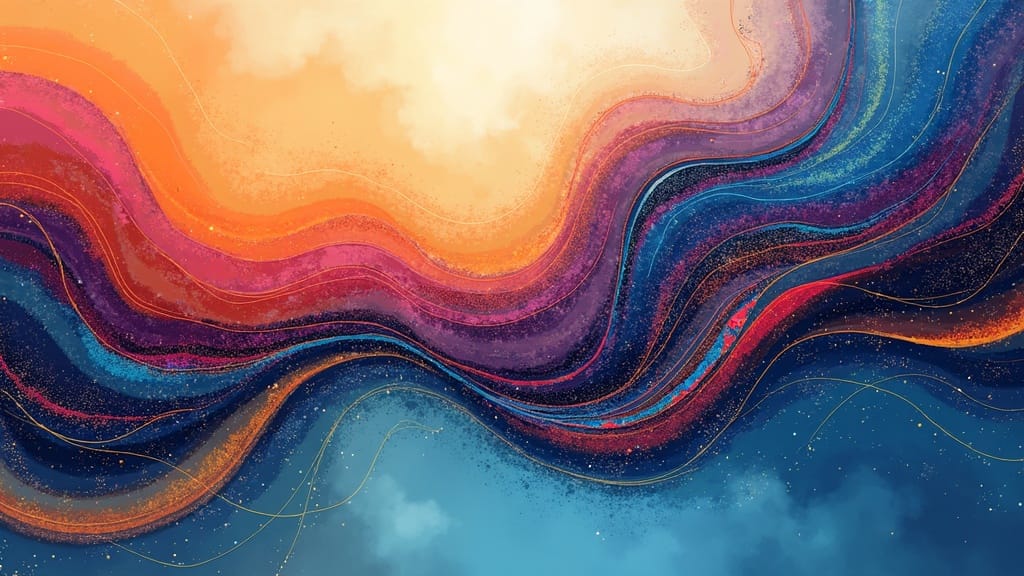 Ai And Poetry For Online Learners 2 AI abstract art with flowing lines and creative colors representing the fusion of poetry and artificial intelligence