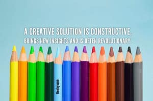 Creativity, a different way of thinking and acting. A constructive solution that is often revolutionary  