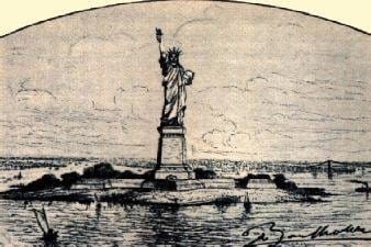 Bartholdi's preliminary sketch