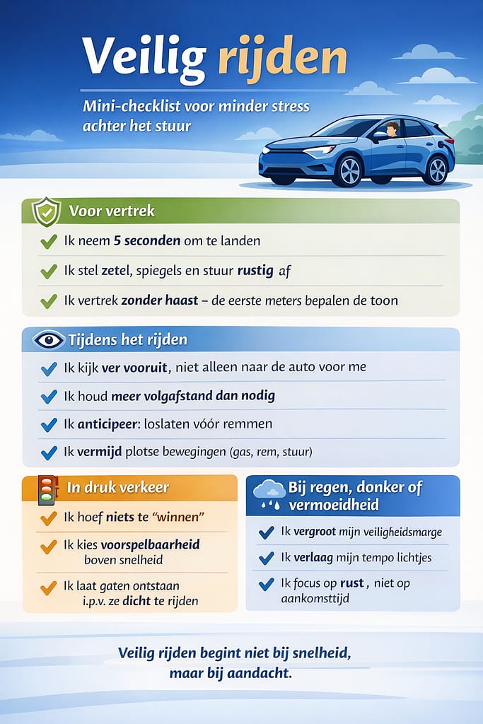 Mini-Checklist Veilig Rijden 3 Mini-Checklist Veilig Rijden