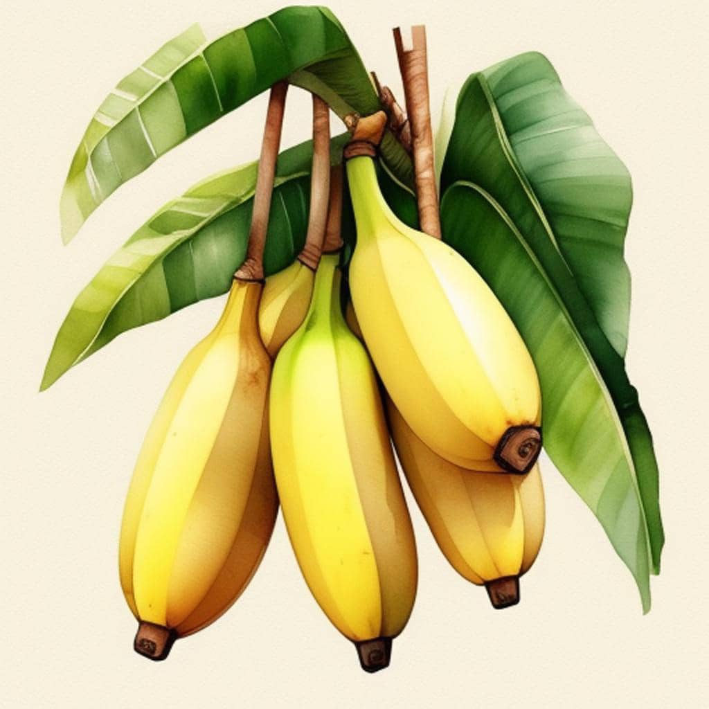 Banana haiku, banana tree, green leaves, a ripe banana, a chair, a morning's gift received, nature's lullaby