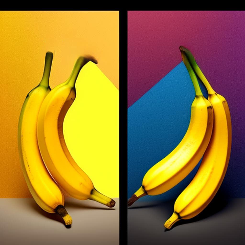The Art of Color Palettes Explained with Bananas 2 Imagine a split screen