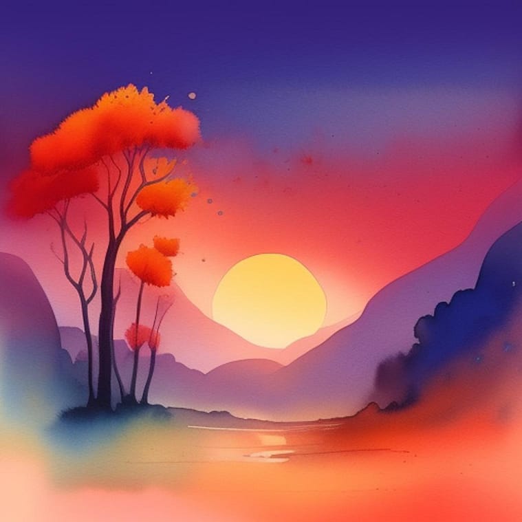 What is an Indian Summer 1 Warm reds and oranges, Golden yellows, Deep browns, Clear blue skies, Sunset pinks and purples