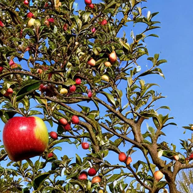 The Apple Tree that Inspired Sir Isaac Newton's Theory of Gravity. The falling apple.