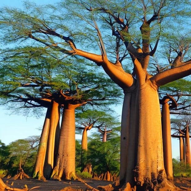 The Resilience of the Baobab Tree. Africa. Story. Fruit pulp, leaves, seeds, bark, flowers