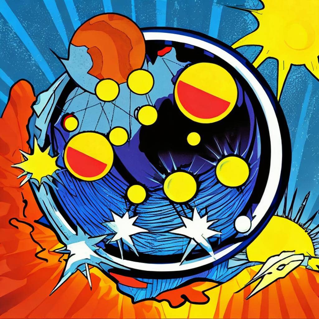 AI Art Gallery Pop Art - Sun and Moon