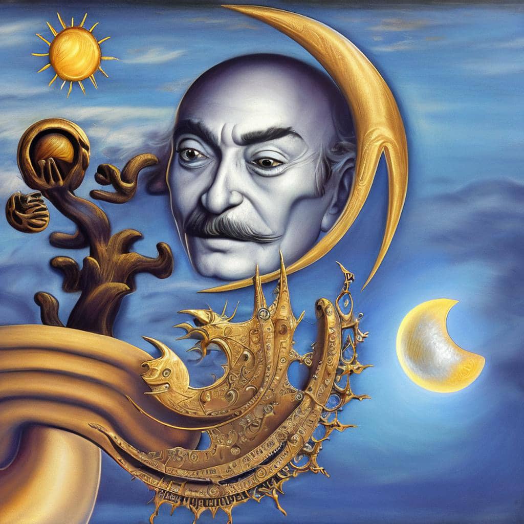 AI Art Gallery Salvador Dalí - Sun and Moon