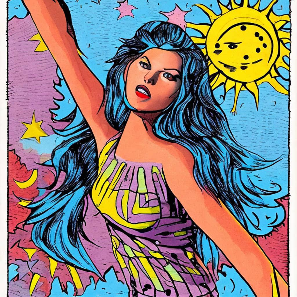 AI Art Gallery Pop Art - Sun and Moon