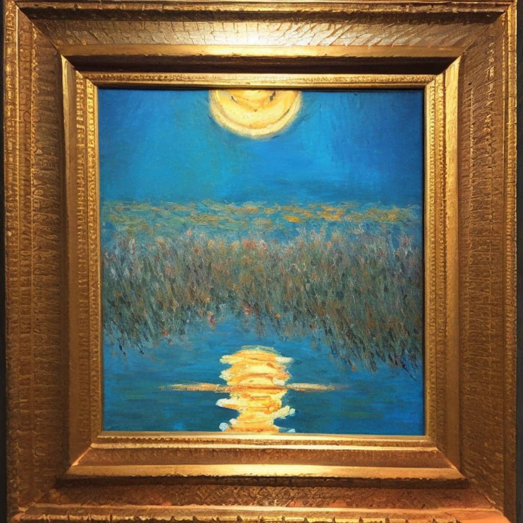 AI Art Gallery Claude Monet -Sun and Moon.