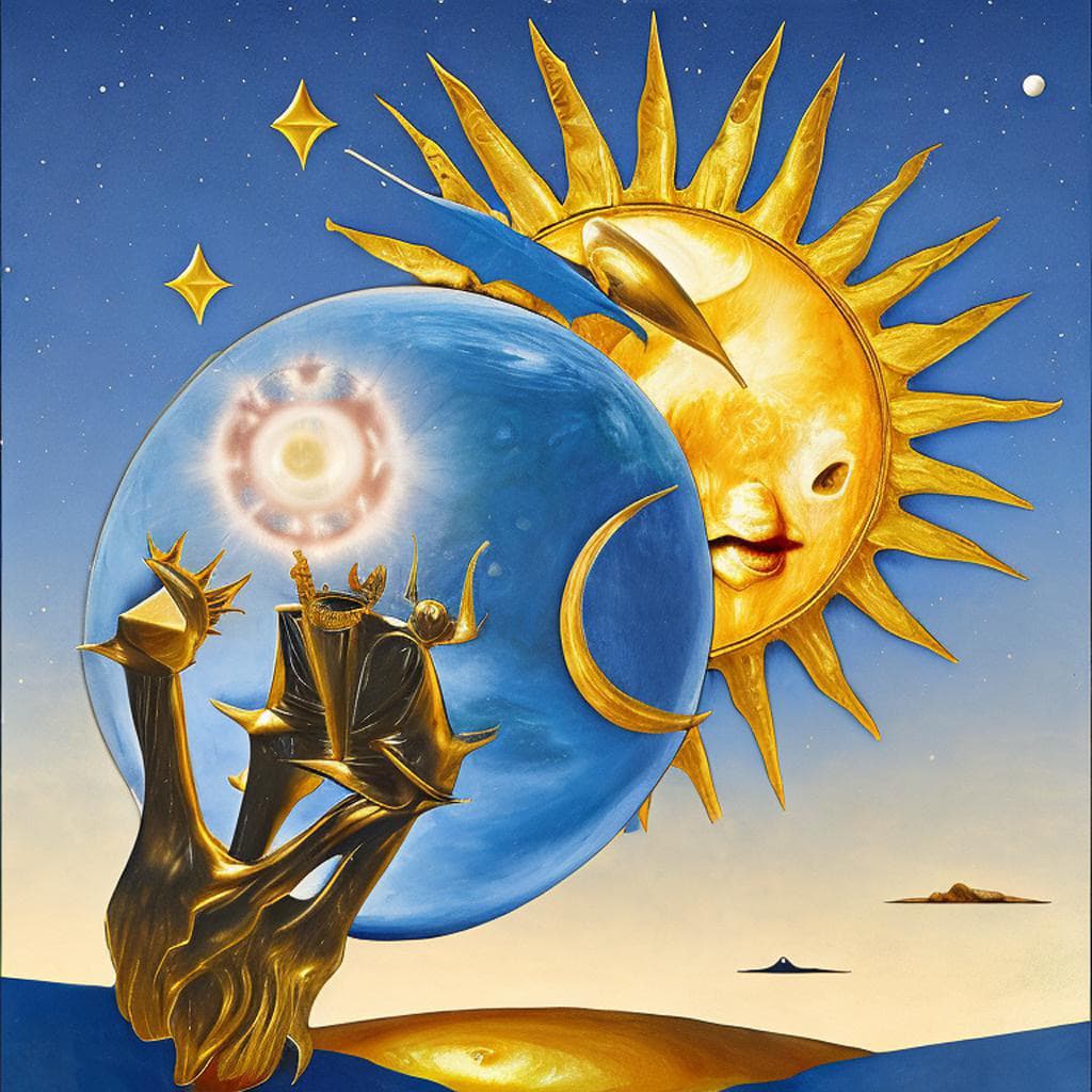 AI Art Gallery Salvador Dalí - Sun and Moon