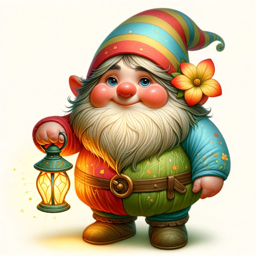 Twinkle Pete is a little kaboutertje, resembling a friendly gnome with a lantern