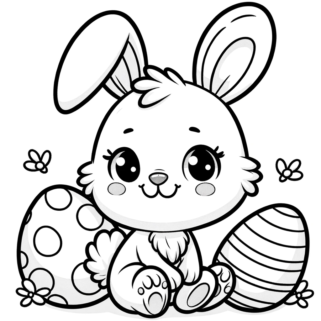 3 coloring pages for Easter and Spring