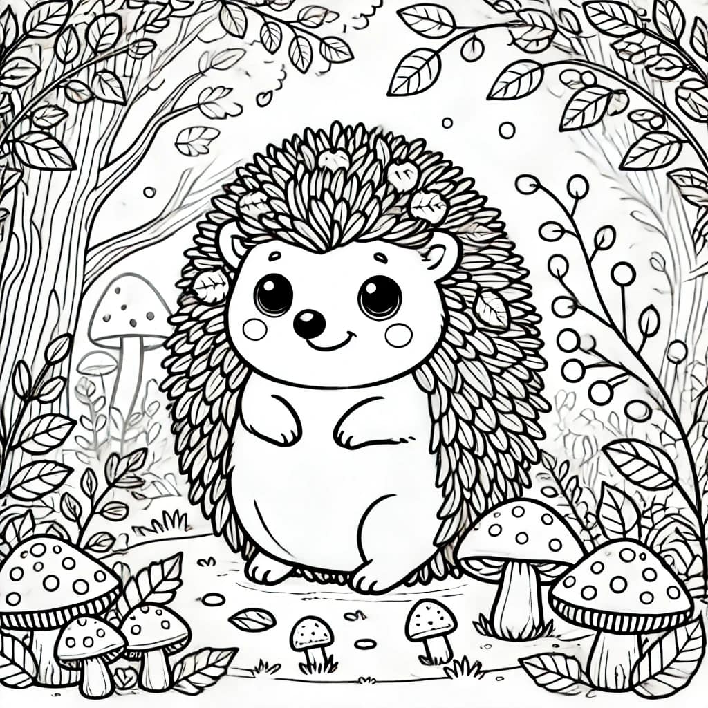 Coloring Pages with Forest Friends