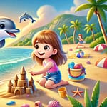 The beach and the dolphins