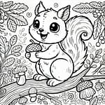 Coloring Pages with Forest Friends