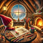 Pirrewitje Draws a Picture for Saint Nicholas