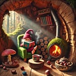 Pirrewit Reads a Book in His Cozy Home