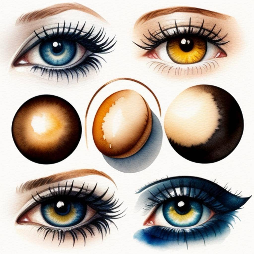 Eye shapes: almond, round, hooded, monolid, upturned, downturned, wide-set, close-set, prominent,