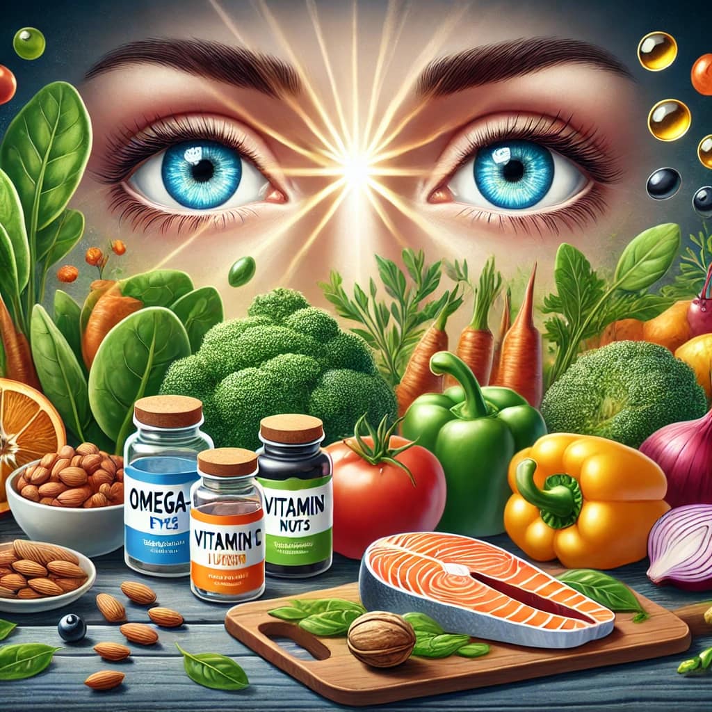 Eye treatment, food and supplements for top health Eye treatment, health, food and supplements