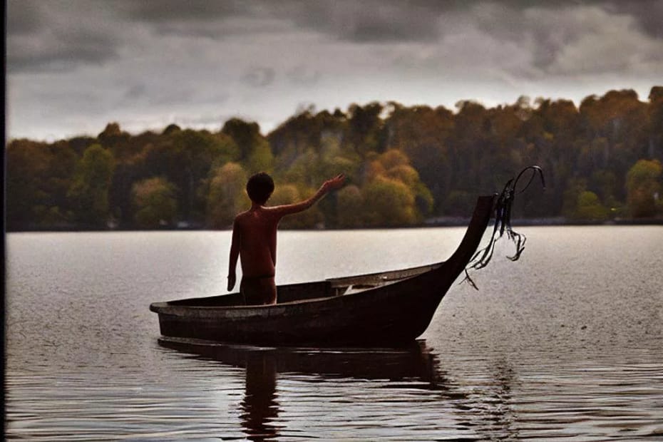 Closed my eyes. The lake of gold. The friends of old. The blue boy. A stor to behold