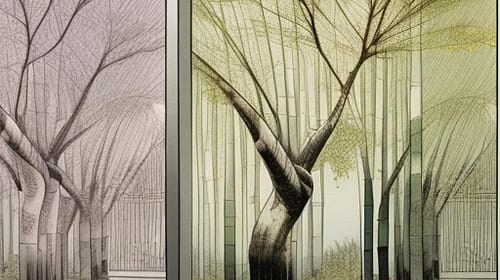 The most characteric trees in Asia are the banyan, ginkgo, cherry blossom, maple and bamboo.