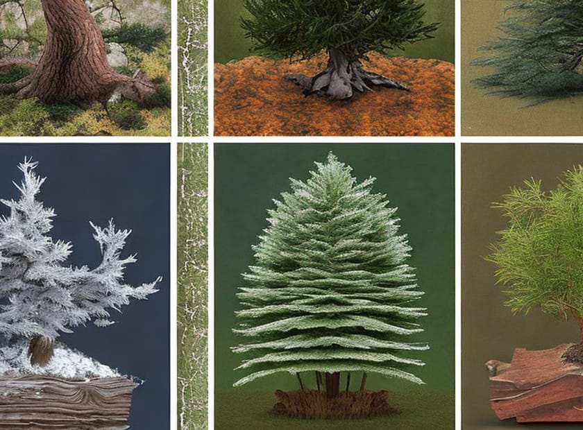 Most endangered tree species in Europe. Yew, Juniper, Holly, European larch, silver fir