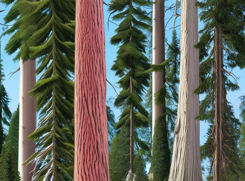 Endangered trees in North America. American Chestnut, California Condor, Interior Douglas Fir, Atlantic White Cedar, Canopy tree