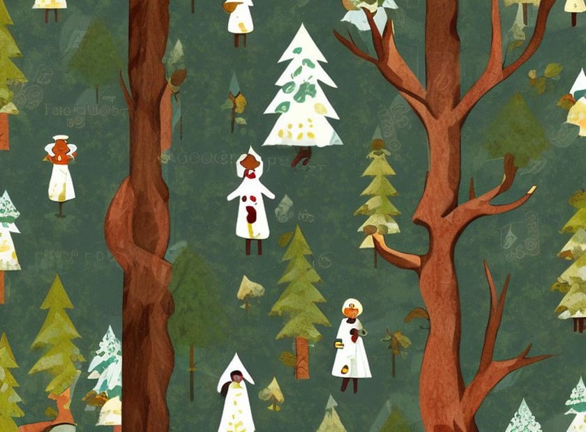 Songs celebrating trees and forests. Folklore from Scotland. Wales, North America, England and Ireland.