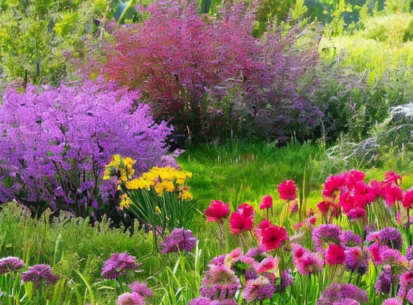 Planting and flowering seasons for grasses, wildflowers, shrubs and trees