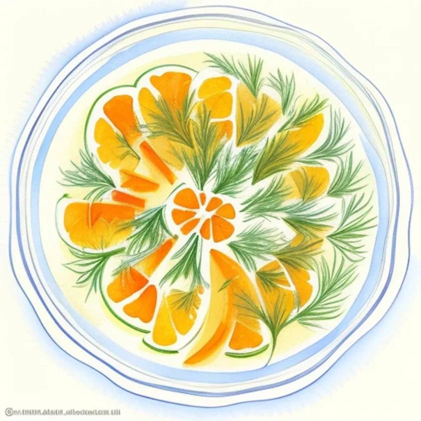 Recipes for the appetizers of the "Fennel Feast" Menu. Fennel and Citrus Salad, Fennel and Roasted Garlic Hummus