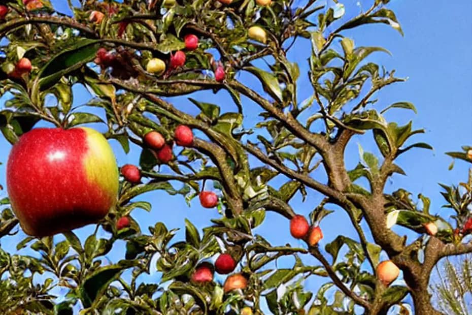 The Apple Tree that Inspired Sir Isaac Newton's Theory of Gravity. The falling apple.