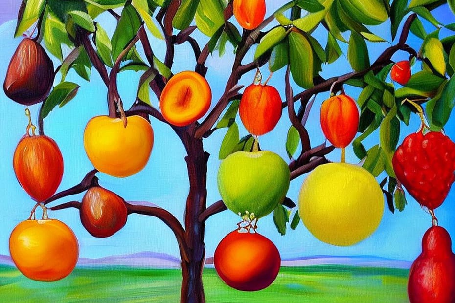 Fruit trees in the world. Europe, Africa, Middle East, Asia, Australia, South America, North America, Madagascar