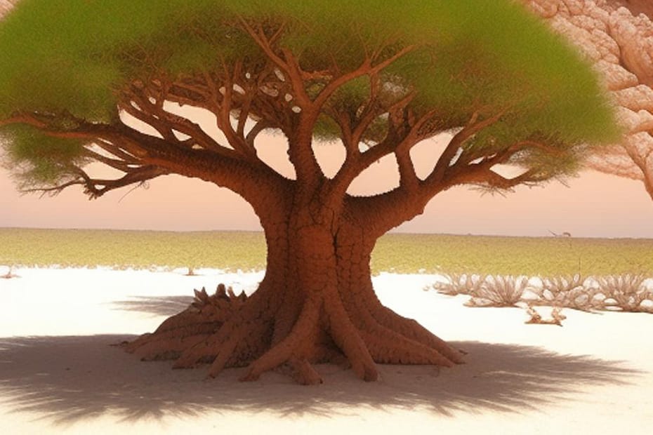 Socotra: Biodiverse Island. The dragon's blood tree, the Socotra desert rose, and the Socotra starling