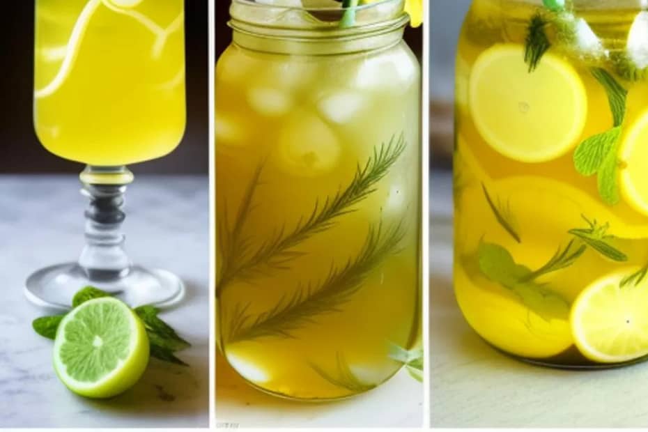 Recipes for the two beverages from "Fennel's Feast: A Digestive Symphony." Fennel and Mint Iced Tea, Fennel Infused Lemonade
