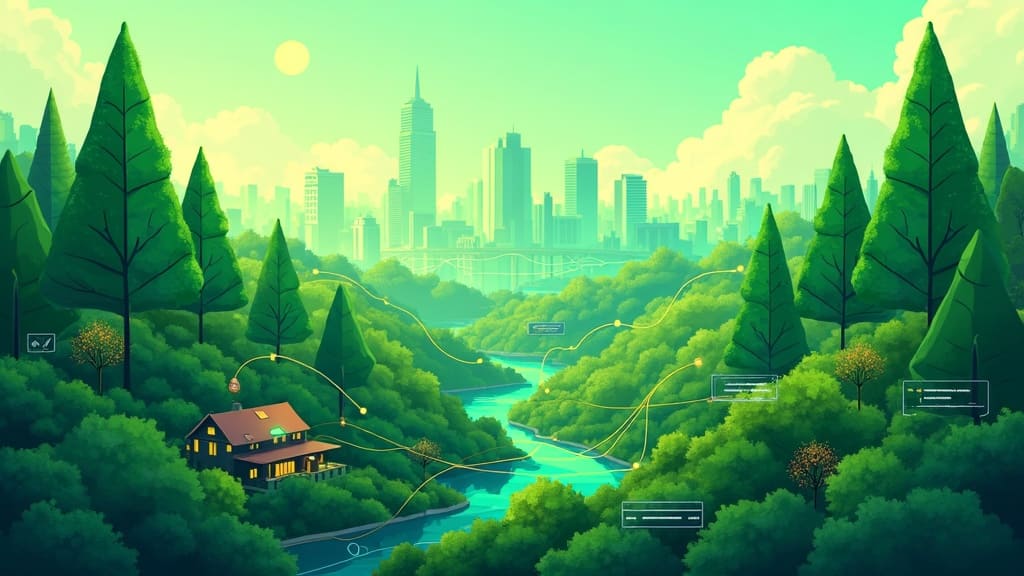 Ai And Trees For Eco-friendly Businesses AI and Trees: Technology meeting nature for eco-conscious business