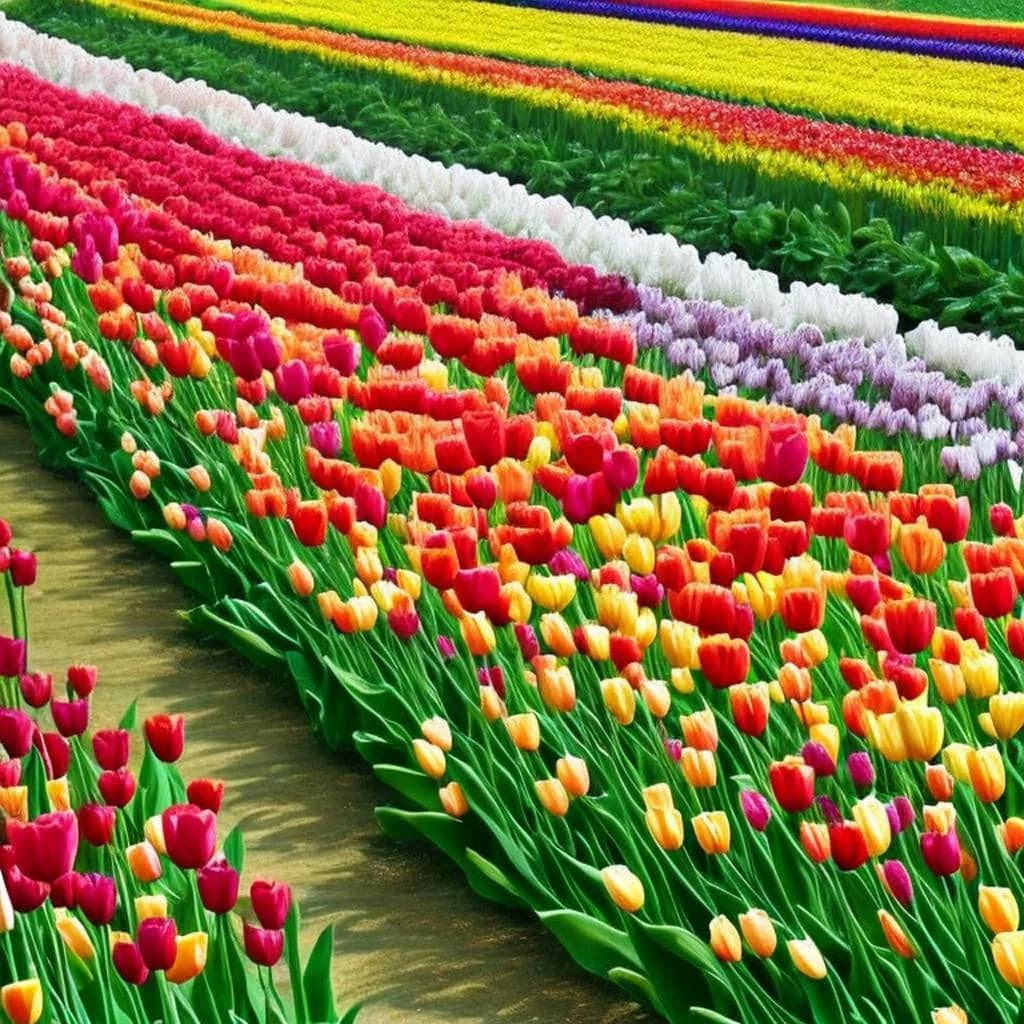 zevendaagse tulpenroute door nederland en belgië: amsterdam, rotterdam, leiden, noord-brabant, zeeland, brussel, brugge. referenties, bezienswaardigheden