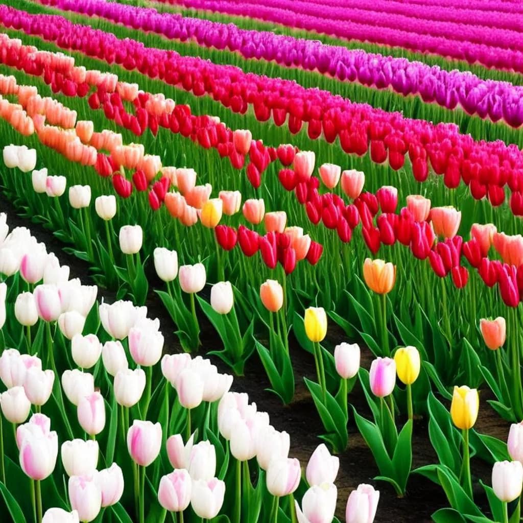 tulpen, oorsprong, gebruik, soorten. enkele, dubbele, leliebloemige, parkiettulpen,darwinhybriden. tuinen en hoven in de lage landen