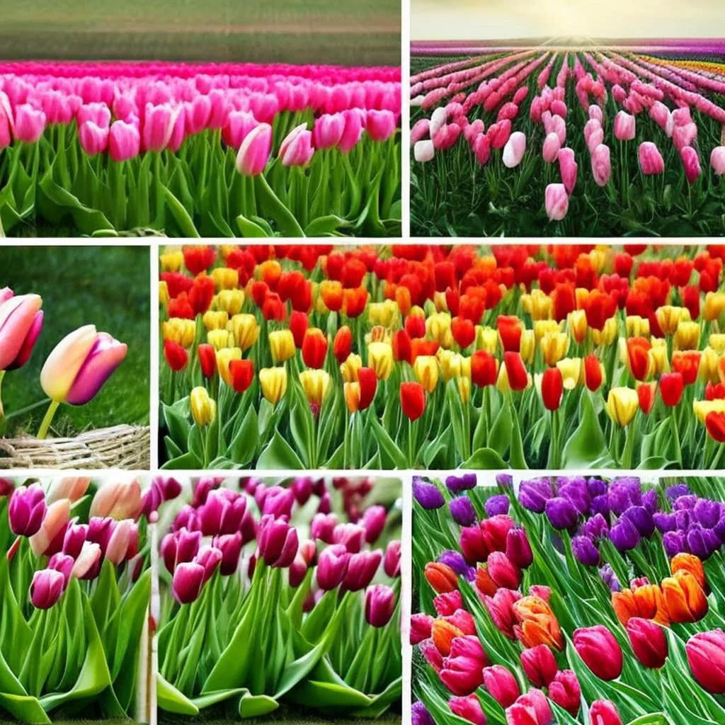 tulpen, oorsprong, gebruik, soorten. enkele, dubbele, leliebloemige, parkiettulpen,darwinhybriden. tuinen en hoven in de lage landen