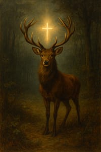 het hert en de heilige hubertus