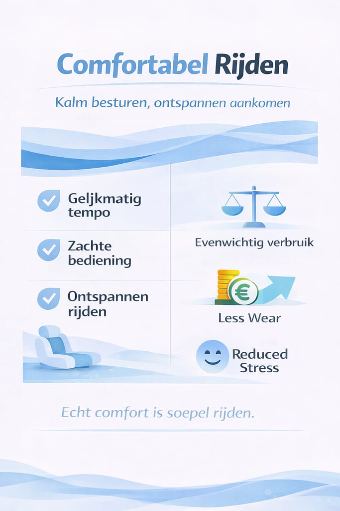 4 rijstijlen, 1 bestuurder, kosten en gevolgen comfort rijden