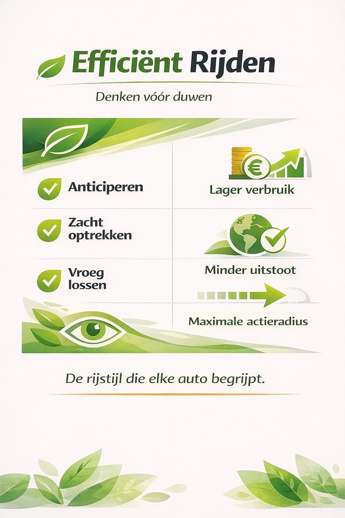 4 rijstijlen, 1 bestuurder, kosten en gevolgen efficiënt / “hybride” rijden