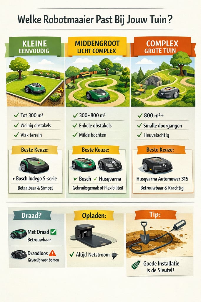 welke robotmaaier voor welke tuin
