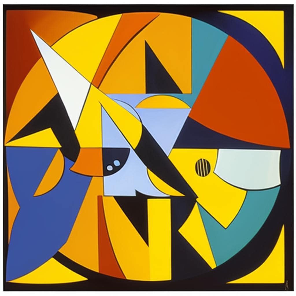 AI Art Galler Cubism - Sun and Moon