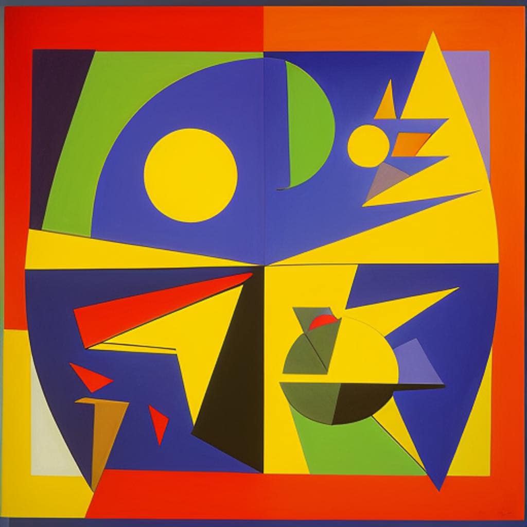 AI Art Galler Cubism - Sun and Moon