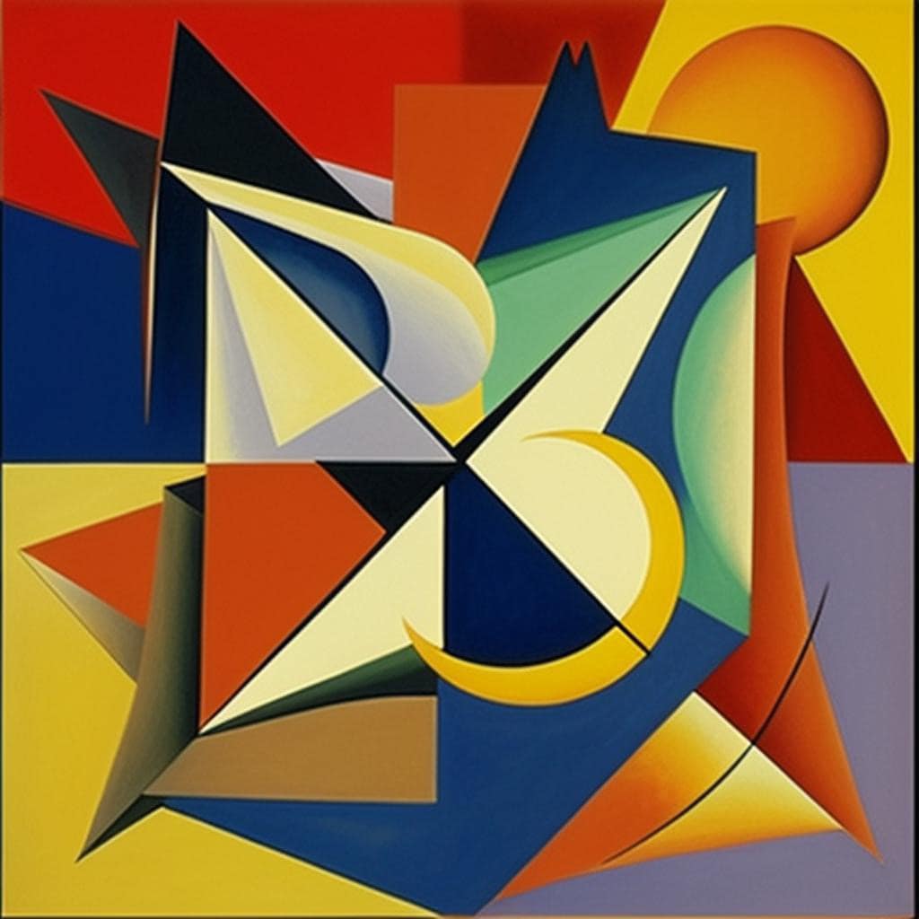 AI Art Galler Cubism - Sun and Moon