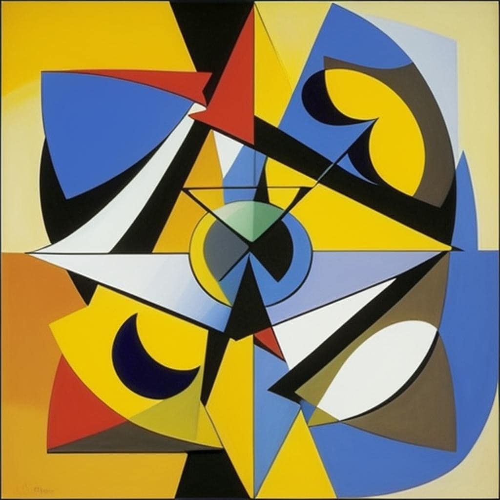 AI Art Galler Cubism - Sun and Moon