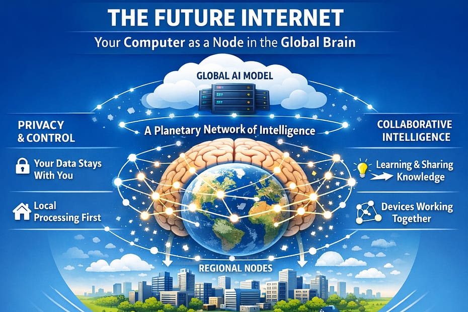 The Future Internet. When Your Computer Becomes a Node in the Global Brain