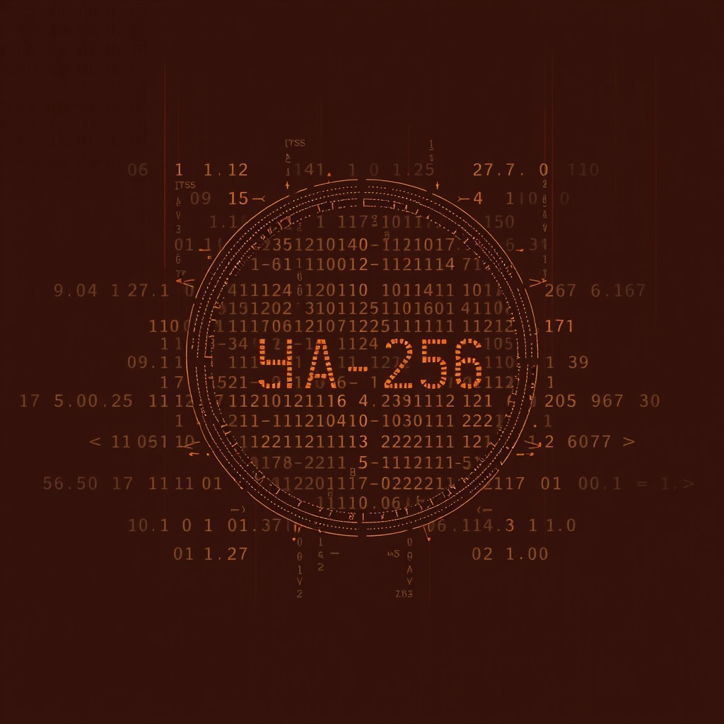 The unsolved mathematical algorithm, SHA 256 hash function used in cryptography, digital,signatures, authentification and bitcoin.